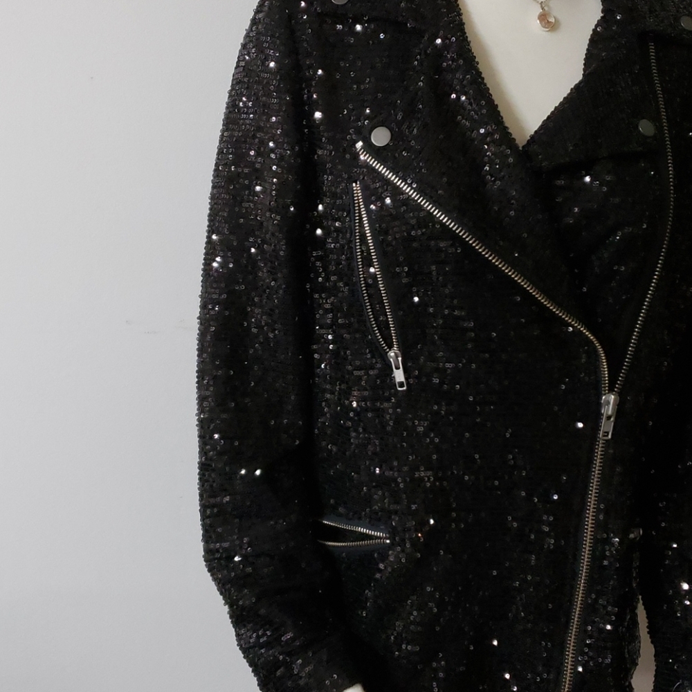 💯%Free people Midnight Message Moto Jacket - Picture 14 of 17